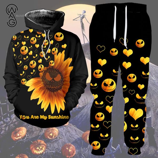 You Are My Sunshine Jack Skellington Full Print Combo Hoodie And Sweatpants