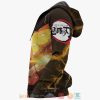 Zenitsu Agatsuma Kimetsu Anime 3D Black Hoodie