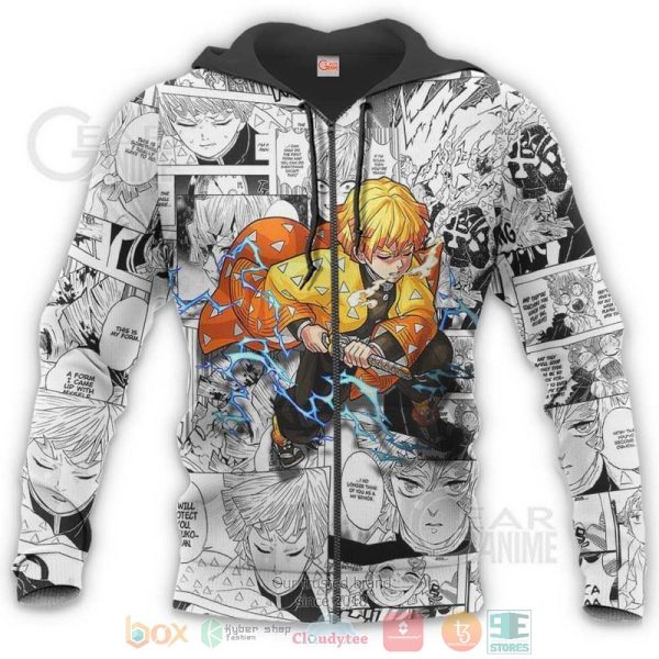 Zenitsu Kimetsu Anime Mix Manga 3D Hoodie