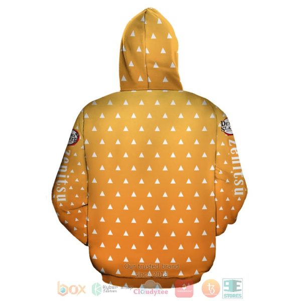 Zenitsu Kimetsus Costume Anime 3D Hoodie